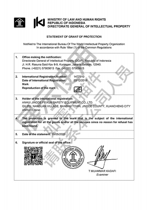 國際商標印尼確認保護
